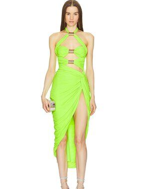green emerald velvet dress Claria Maxi Dress main image 1